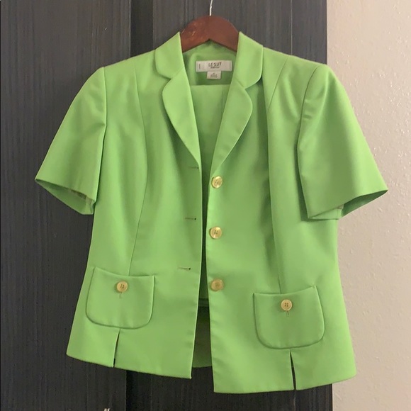 Suit ensemble short sleeve jacket with skirt - Picture 1 of 1
